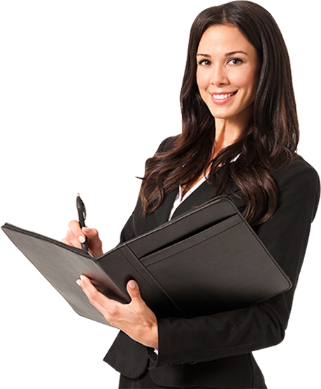 secretary woman no background